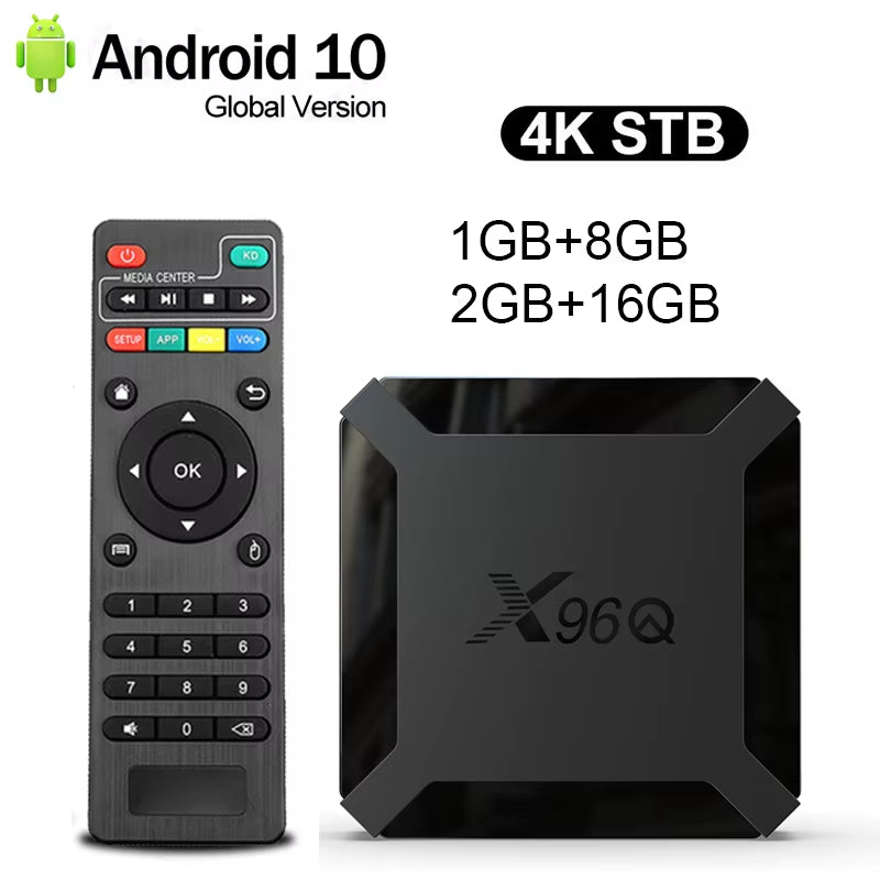 Hot X96Q Android 10.0 Fast Smart TV BOX 2GB 16GB Allwinner H313 Quad Core 4K VS X96 Mini Set Top Box Fast Shipping