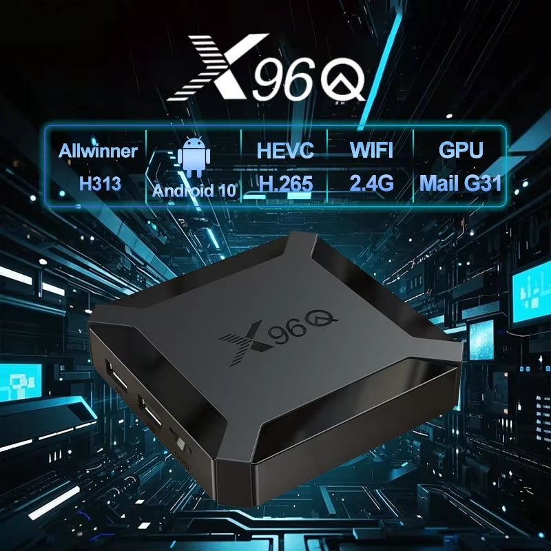 Hot X96Q Android 10.0 Fast Smart TV BOX 2GB 16GB Allwinner H313 Quad Core 4K VS X96 Mini Set Top Box Fast Shipping