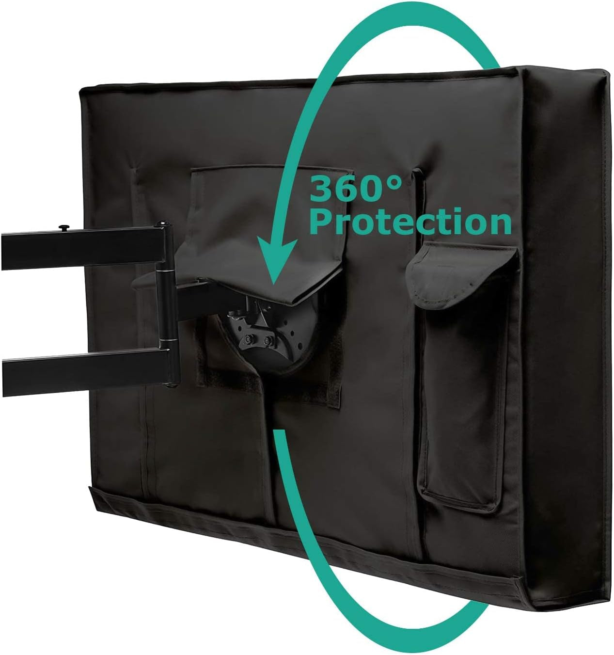 Outdoor TV Cover 30 to 32 Inch Weatherproof, Cover Size 30" W X 20" H X 4.5" D, Waterproof for outside Flat Screen 30 to 32 Inch TV with Built-In Remote Pocket