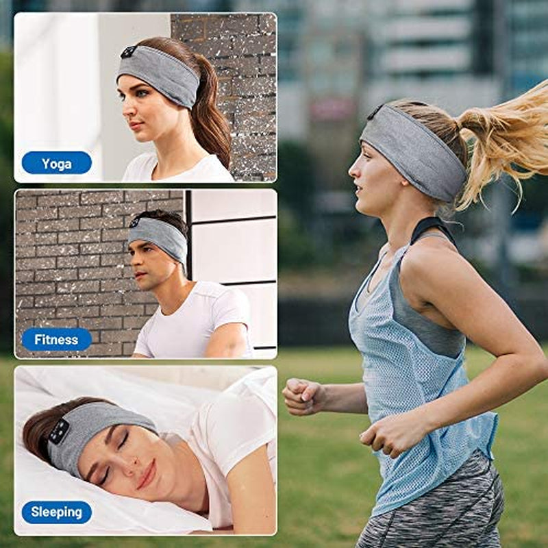 Sleep Headphones, Bluetooth Sports Headband Headphones with Ultra-Thin HD Stereo Speakers Perfect for Sleeping,Workout,Jogging,Yoga,Insomnia, Air Travel, Meditation