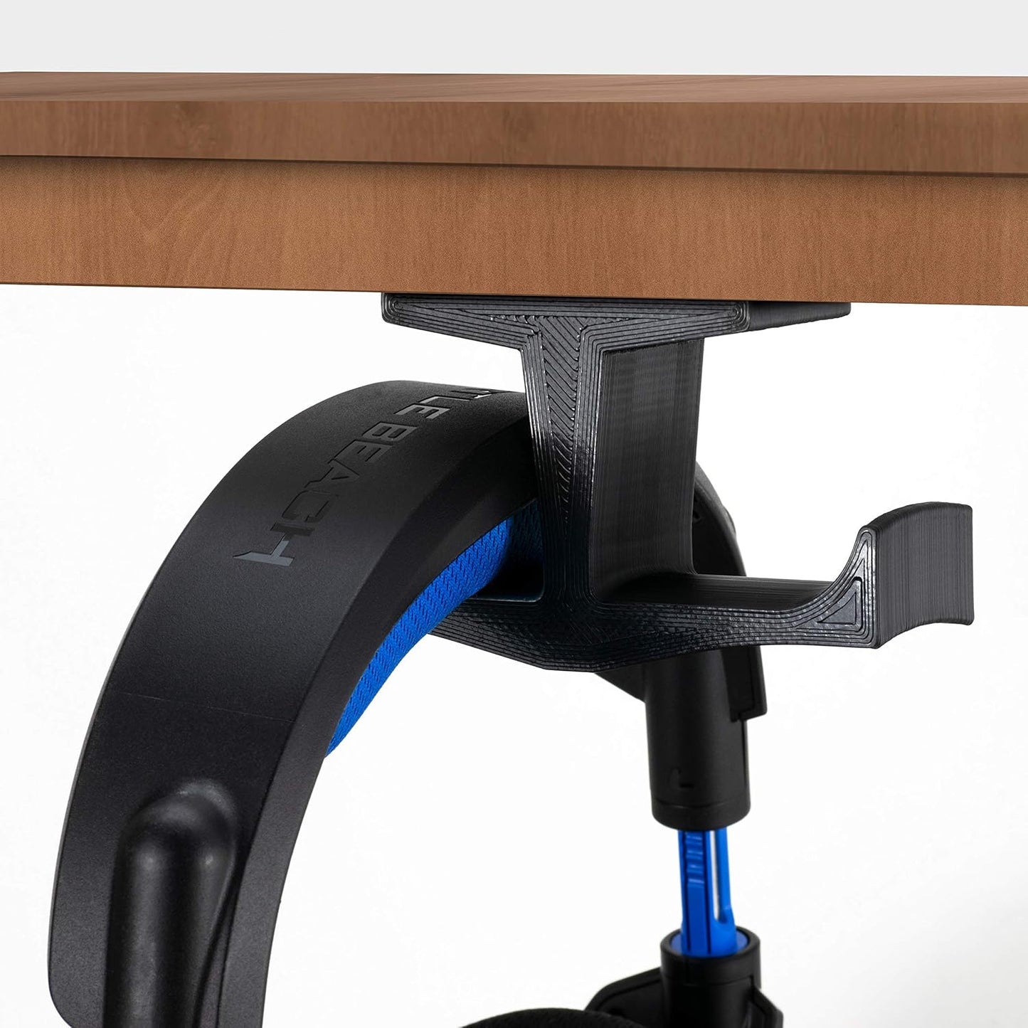 Bigt Dual Headphone Stand (2 Pack), under Desk Hanger for Headphones, Gaming Headsets, Mobiles Accessories, Stick On, No Screws, Black