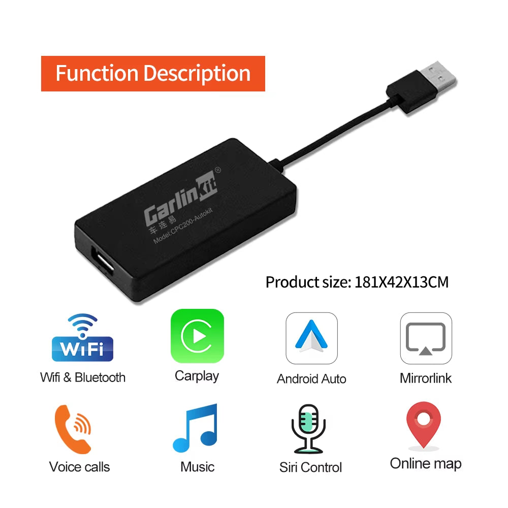 Wireless Apple Carplay Dongle USB Android Auto for Android Car Unit Ios Car Play Auto Connect Autokit Mirrorlink Box