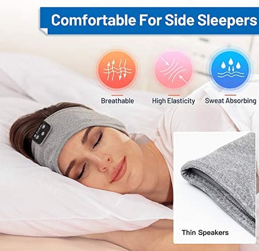 Sleep Headphones, Bluetooth Sports Headband Headphones with Ultra-Thin HD Stereo Speakers Perfect for Sleeping,Workout,Jogging,Yoga,Insomnia, Air Travel, Meditation