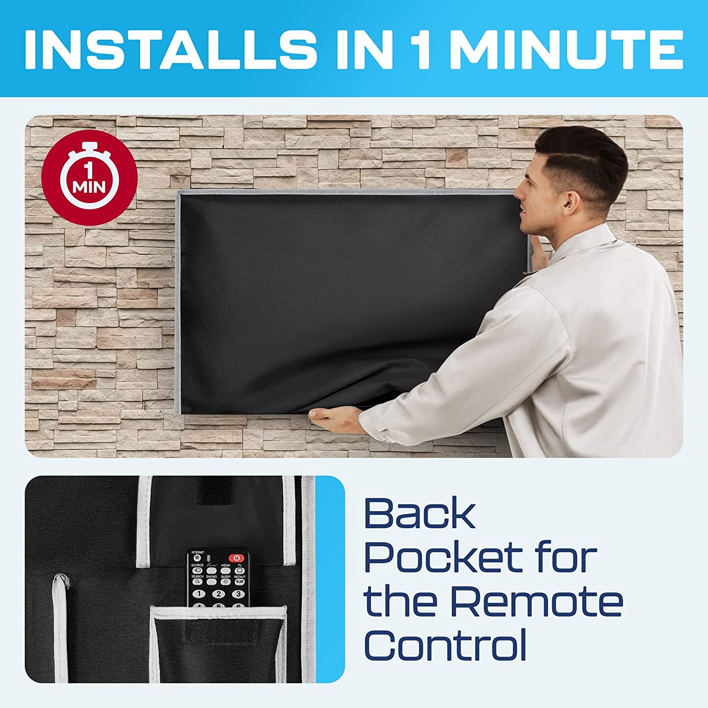 Outdoor TV Cover 30-32 Inch Waterproof and Weatherproof | TV Covers for outside | Outdoor TV Enclosure | Smart Shield TV Screen Protector for outside TV | Cover for Moving | TV Display Protectors