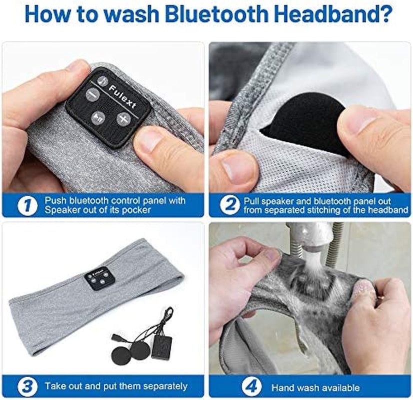 Sleep Headphones, Bluetooth Sports Headband Headphones with Ultra-Thin HD Stereo Speakers Perfect for Sleeping,Workout,Jogging,Yoga,Insomnia, Air Travel, Meditation