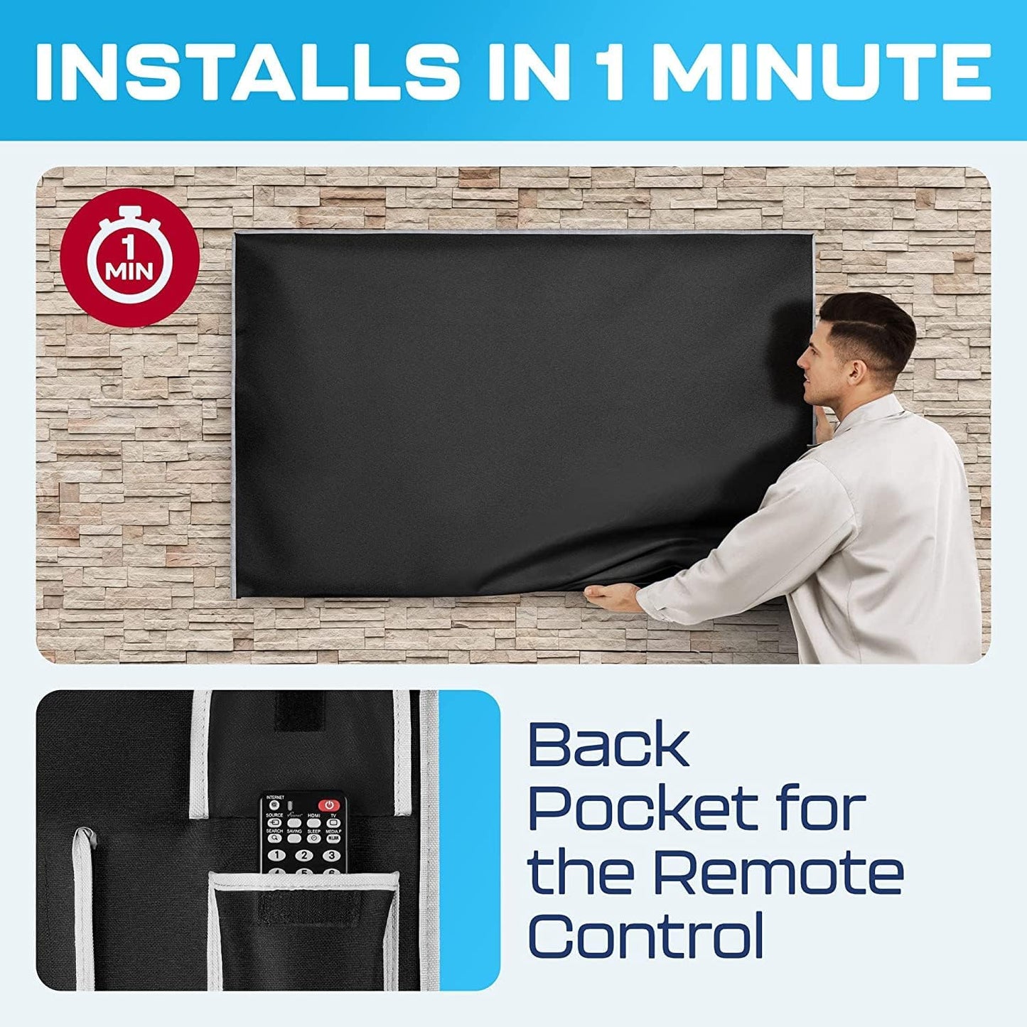 Outdoor TV Cover 30-32 Inch Waterproof and Weatherproof | TV Covers for outside | Outdoor TV Enclosure | Smart Shield TV Screen Protector for outside TV | Cover for Moving | TV Display Protectors