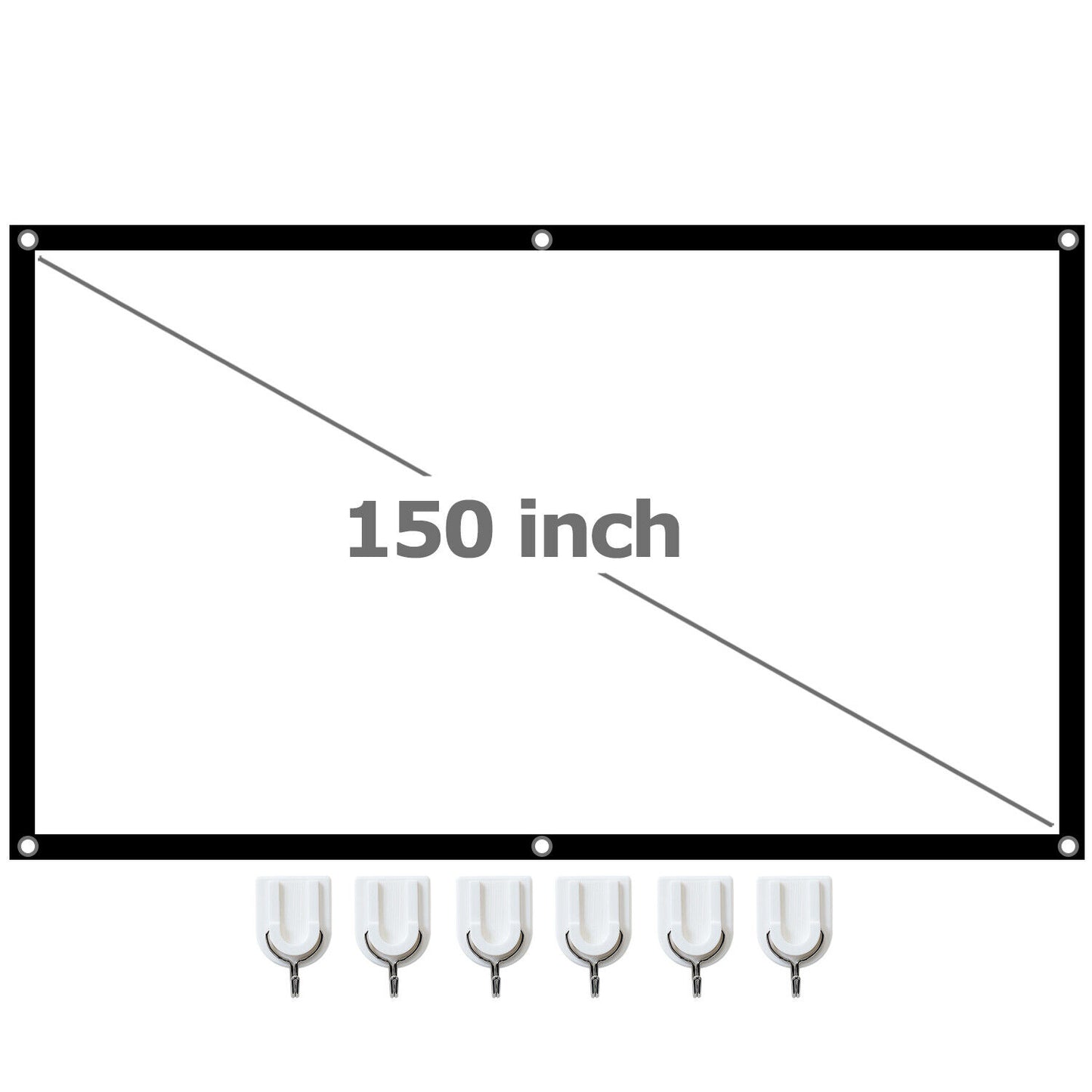 Portable Foldable Projector Screen 16:9 HD Outdoor Home Cinema Theater 3D Movie