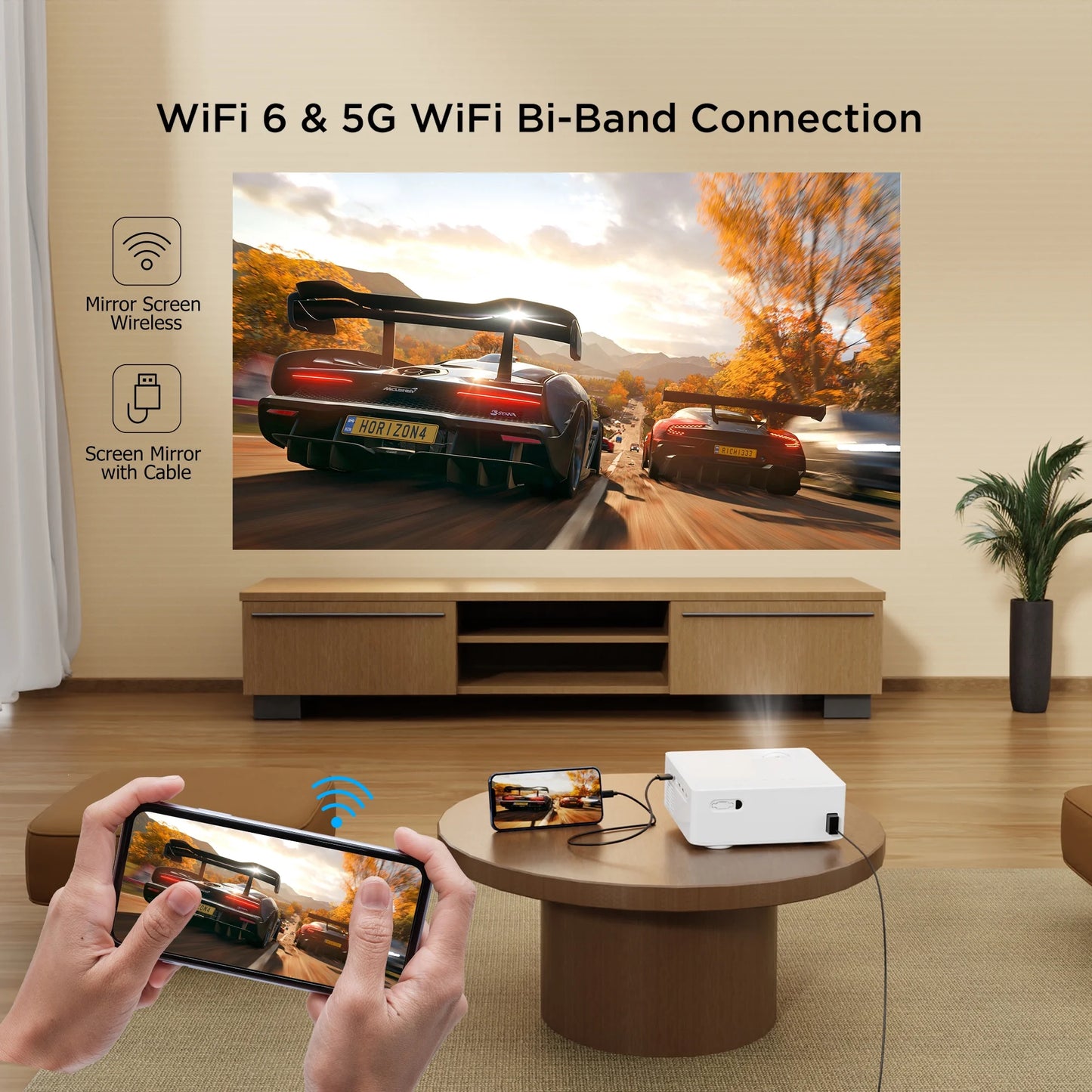 S1 Pro 1920X1080P LCD Multimedia Projector, White