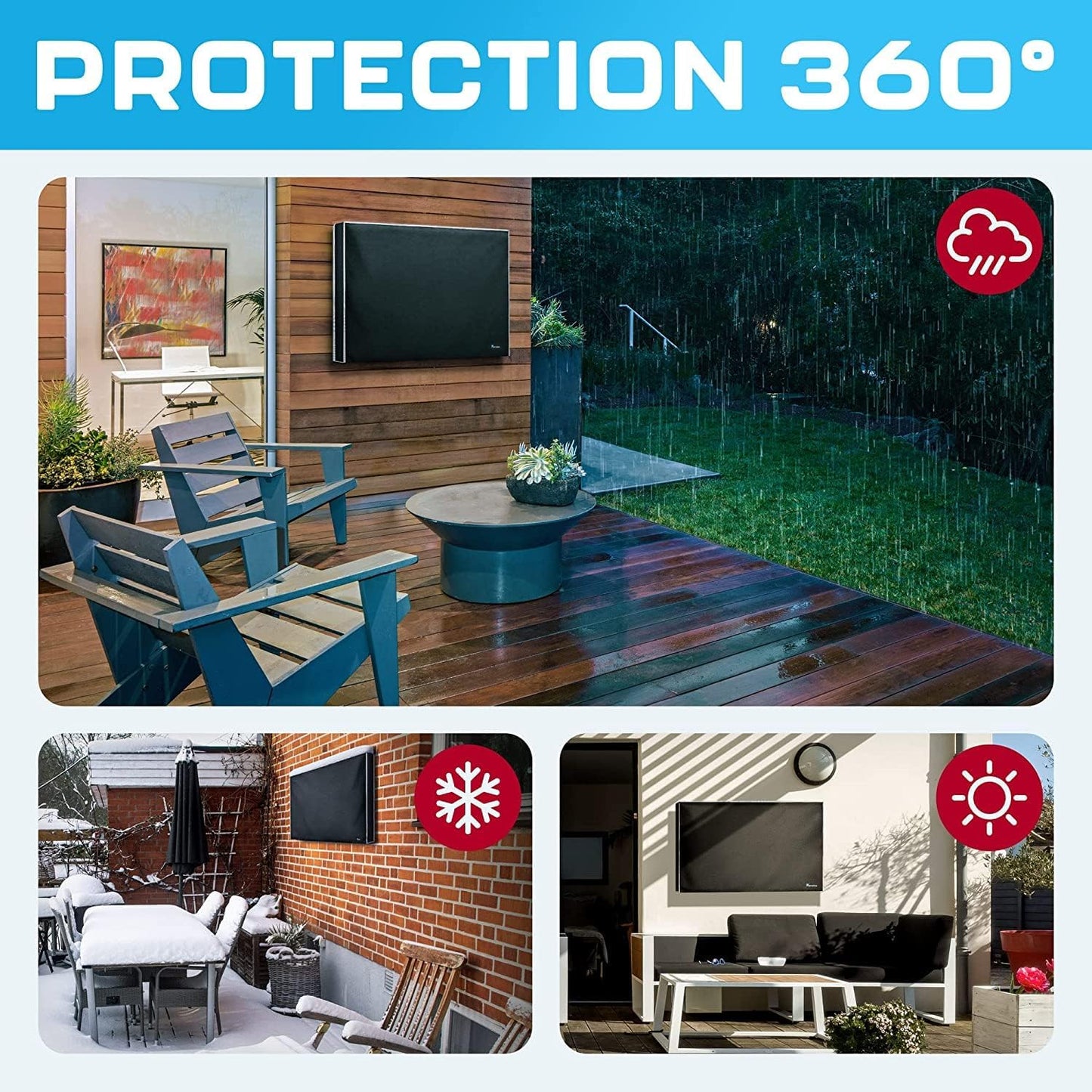 Outdoor TV Cover 30-32 Inch Waterproof and Weatherproof | TV Covers for outside | Outdoor TV Enclosure | Smart Shield TV Screen Protector for outside TV | Cover for Moving | TV Display Protectors