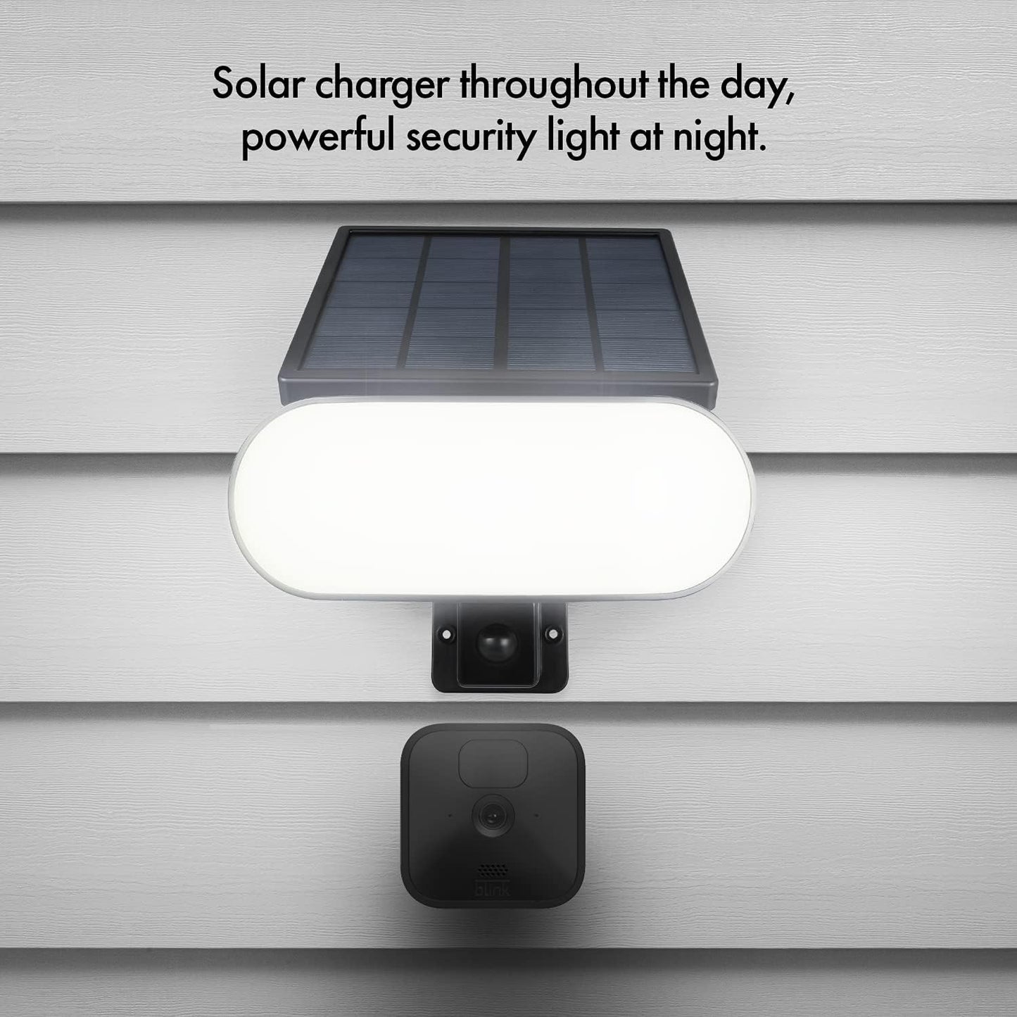 2-In-1 Solar Panel Charger & Security Light for Blink Outdoor & Blink XT2/XT (Camera Not Included)