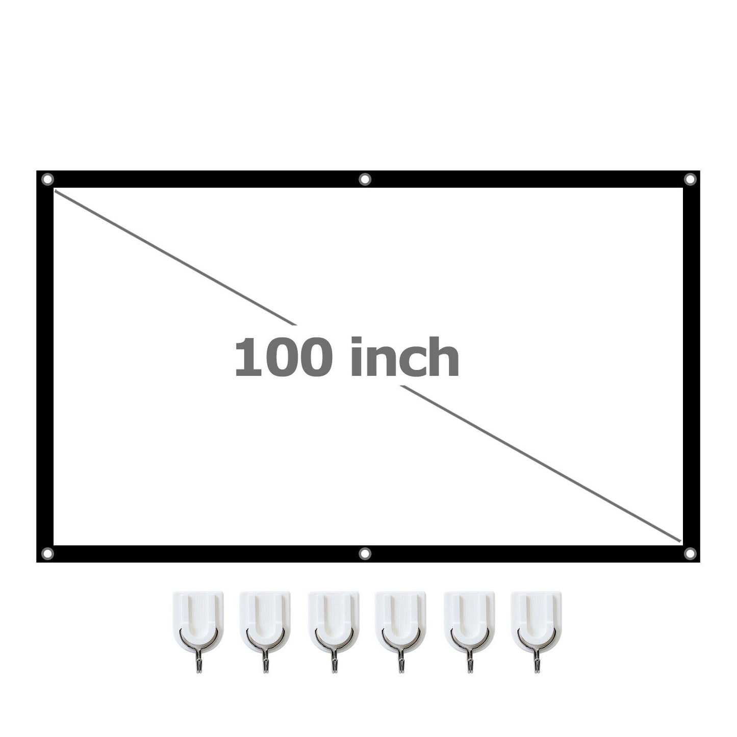 Portable Foldable Projector Screen 16:9 HD Outdoor Home Cinema Theater 3D Movie