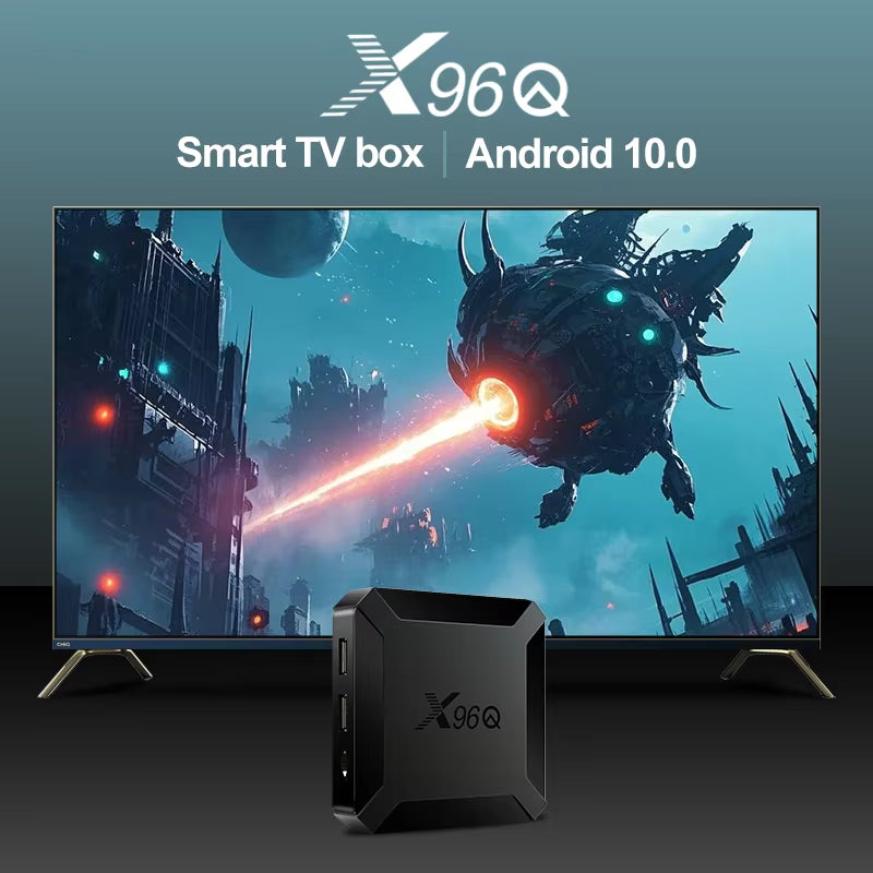 Hot X96Q Android 10.0 Fast Smart TV BOX 2GB 16GB Allwinner H313 Quad Core 4K VS X96 Mini Set Top Box Fast Shipping