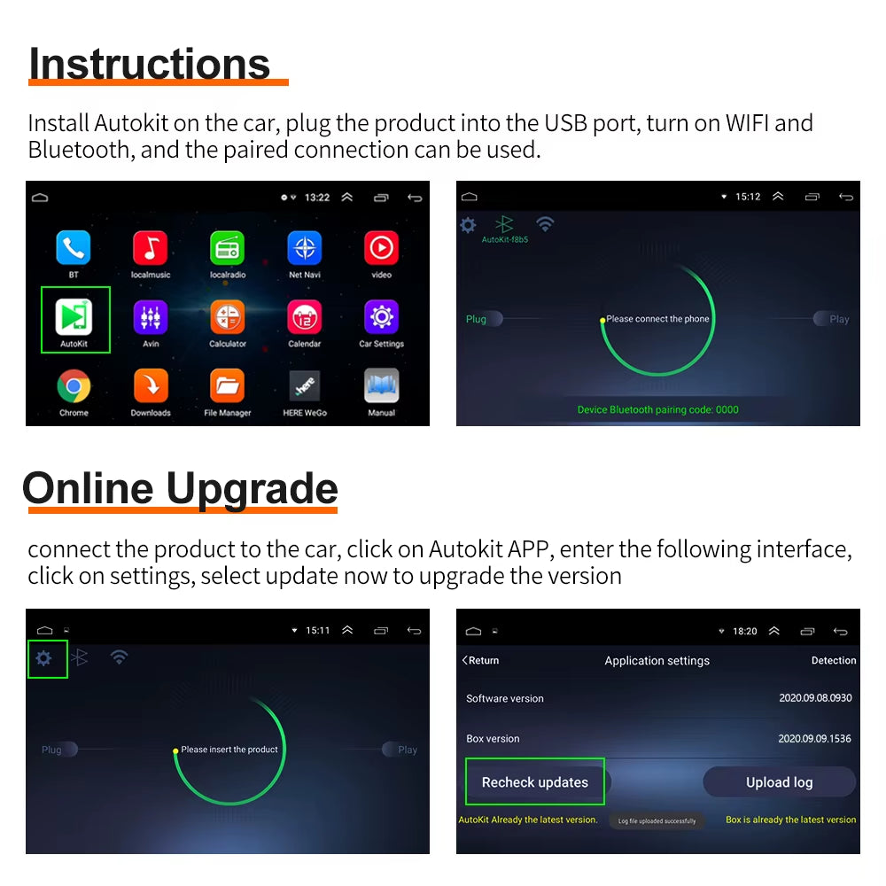 Wireless Apple Carplay Dongle USB Android Auto for Android Car Unit Ios Car Play Auto Connect Autokit Mirrorlink Box