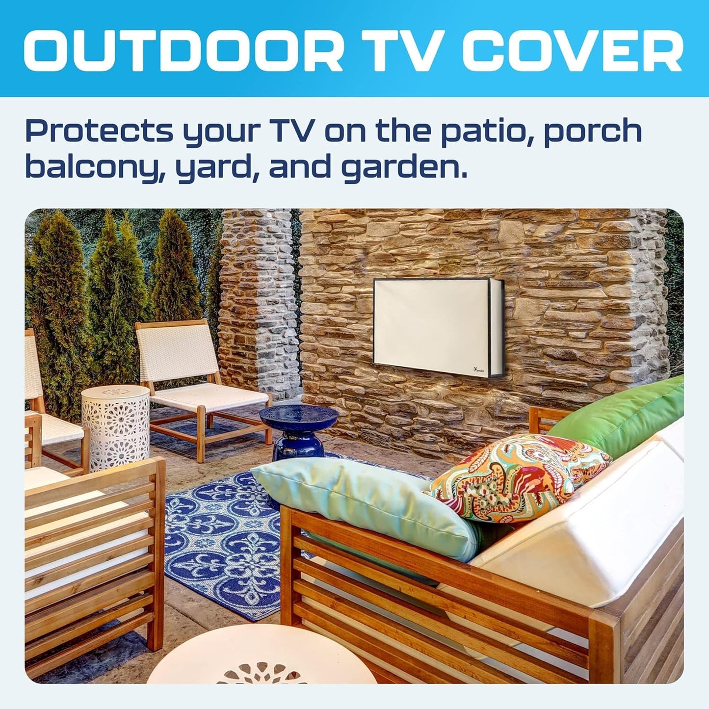 Outdoor TV Cover 32 Inch Waterproof and Weatherproof | TV Covers for outside | Outdoor TV Enclosure | Smart Shield TV Screen Protector for outside TV | Cover for Moving | TV Display Protectors