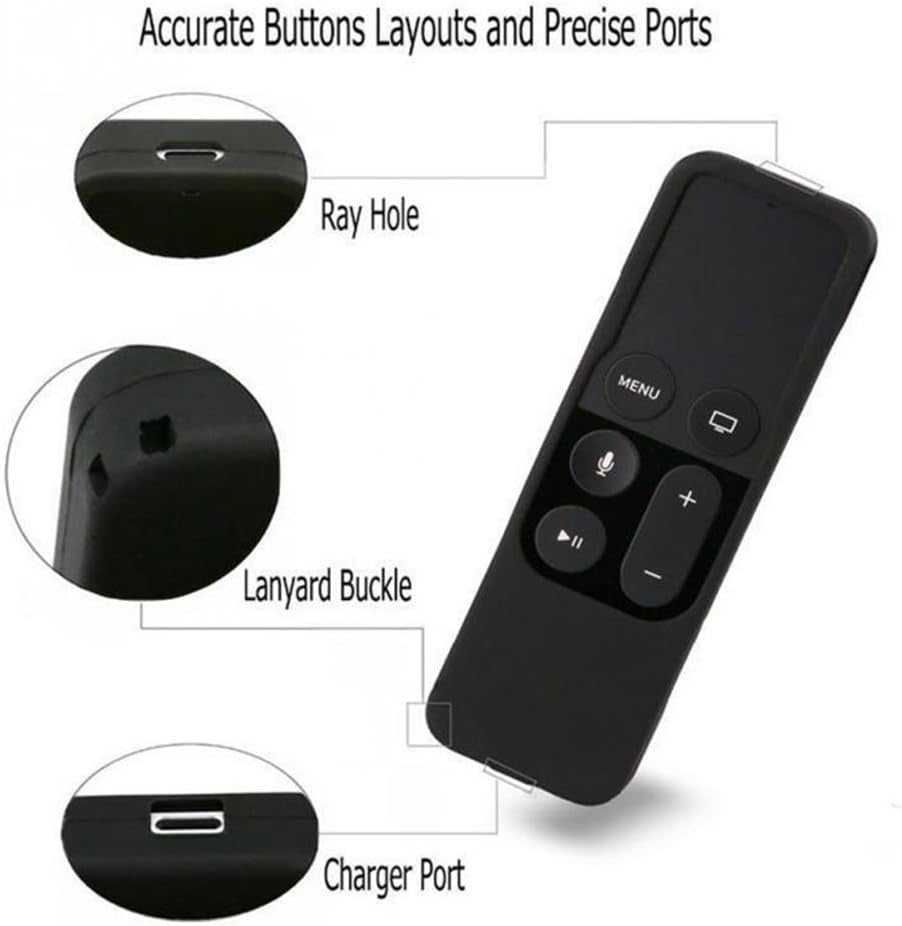 Remote Case Compatible with Apple TV 4K (5Th) and 4Th Generation, Shock Proof Silicone Remote Cover Case Compatible with Apple TV 4Th Gen 4K 5Th Siri Remote Controller - Blue