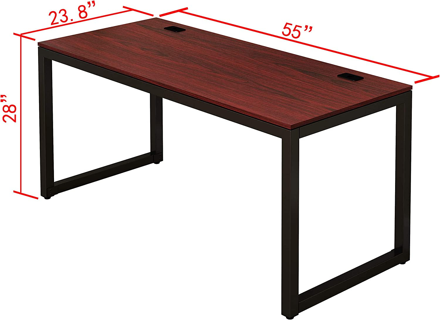 55-Inch Commercial-Grade Office Computer Desk, Cherry