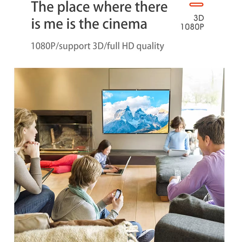60-200 Inch Portable Foldable Projector Screen High Density White No Creases Soft Projection Screen 16:9 Indoor Outdoor