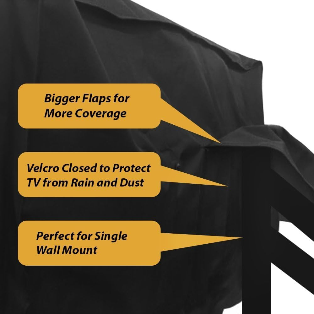 Outdoor TV Cover, Waterproof and Dustproof, Black, Size 30" - 32"