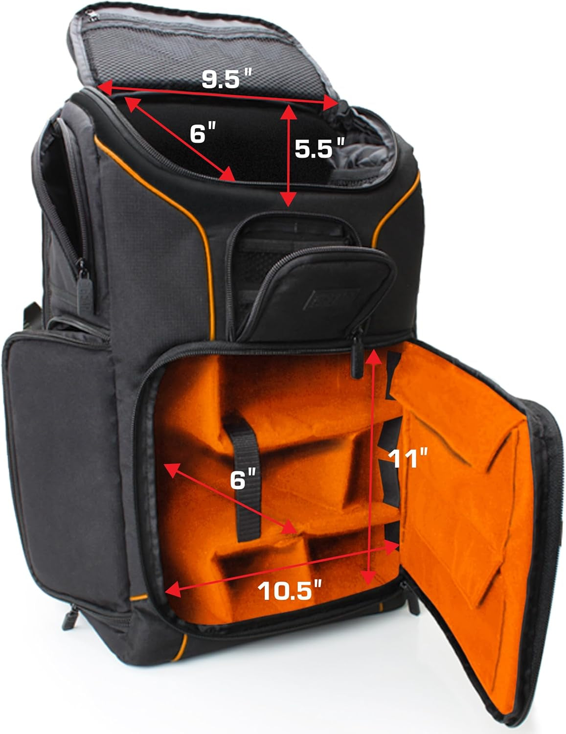 Camera Backpack for Photographers Dslr/Slr/Mirrorless Photography Camera Bag with Laptop Compartment, Waterproof Rain Cover & Tripod Holder, Compatible with Canon/Nikon/Sony (Orange)