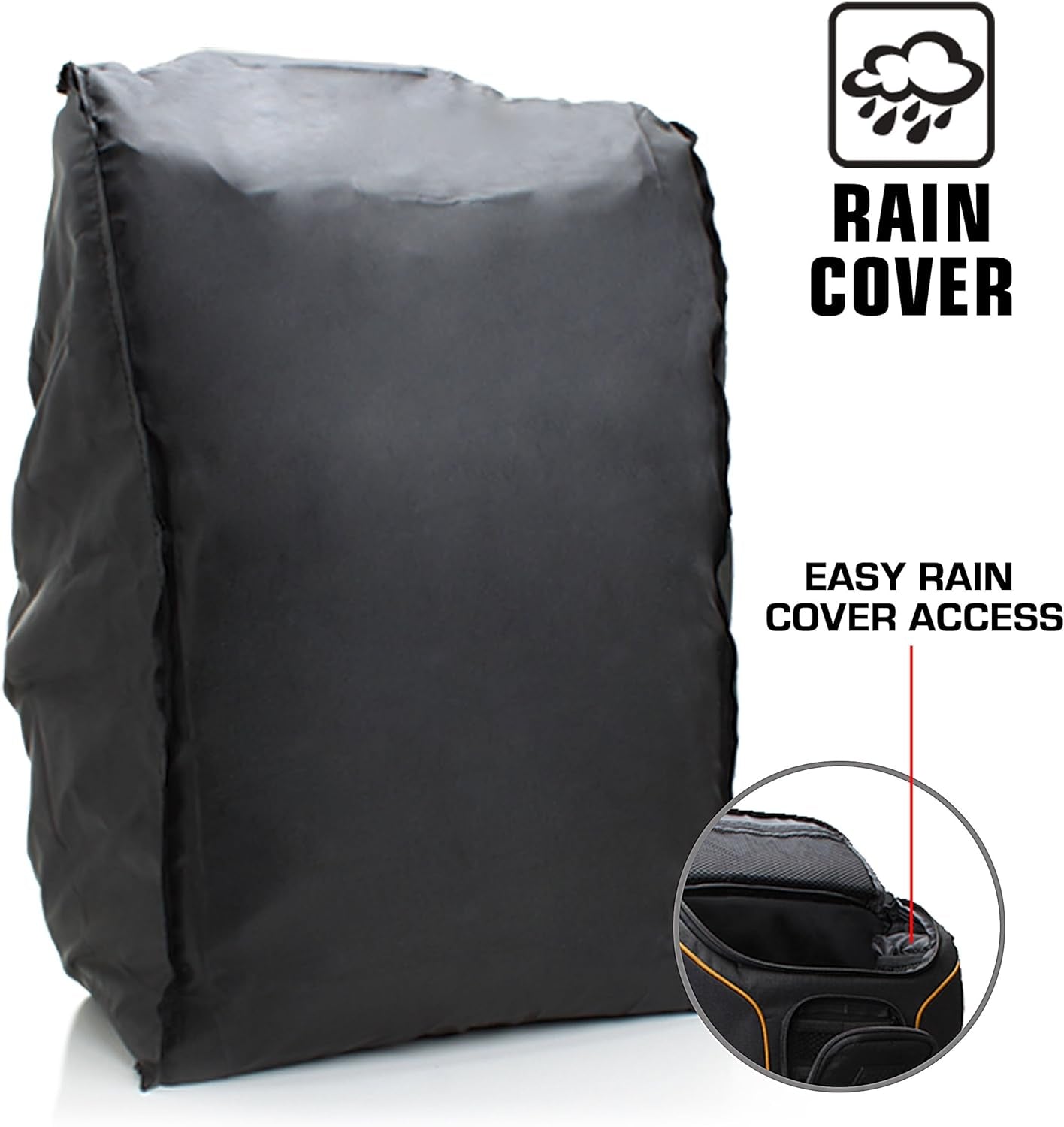 Camera Backpack for Photographers Dslr/Slr/Mirrorless Photography Camera Bag with Laptop Compartment, Waterproof Rain Cover & Tripod Holder, Compatible with Canon/Nikon/Sony (Orange)