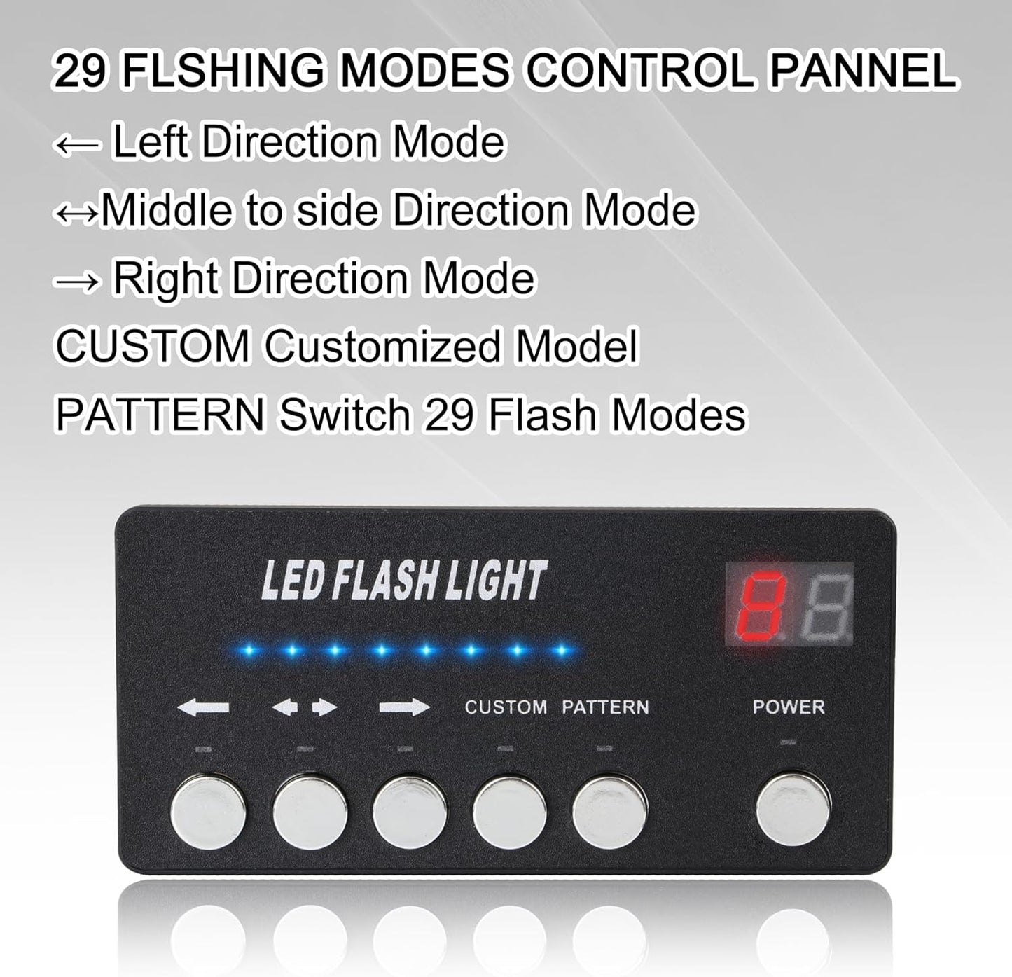 Emergency Dash Strobe Light 80 LED Warning Hazard Flashing Light Bar Visor Interior Windshield Traffic Safety Lights for Volunteer Firefighter Vehicles Trucks (2X14 Inch, Red/White)