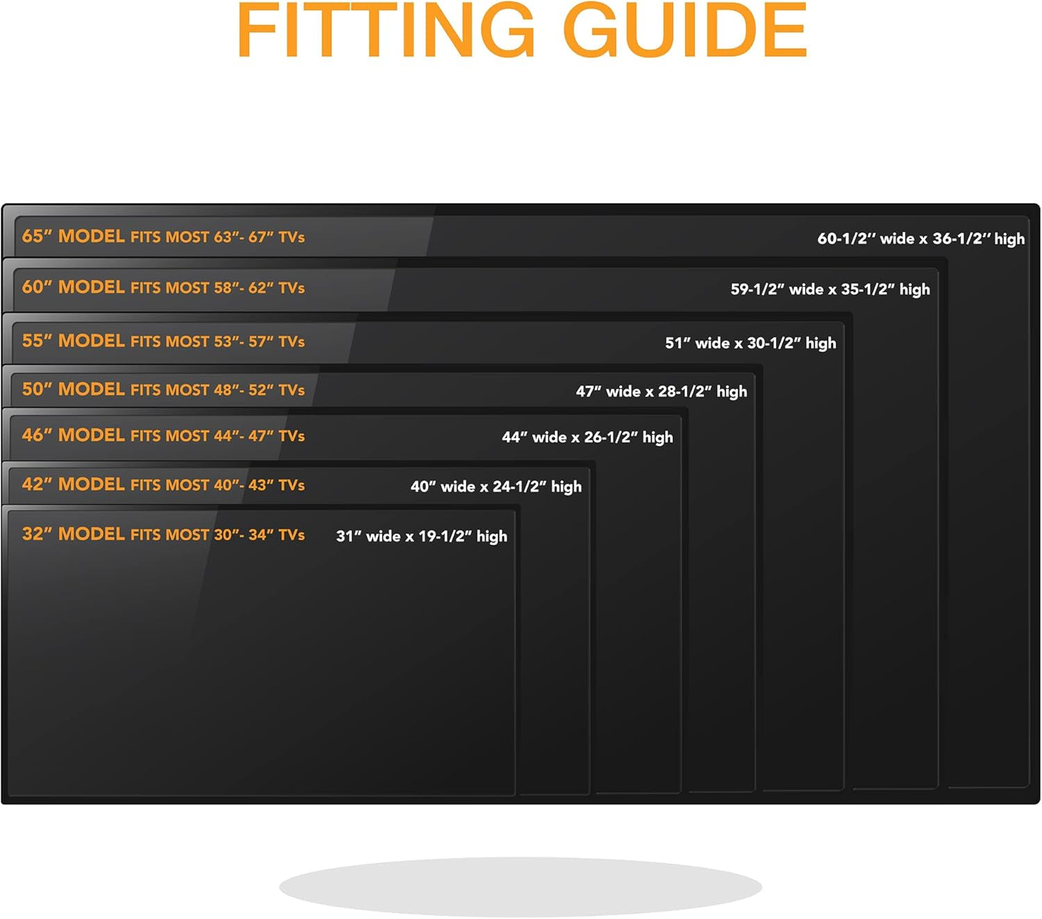 Outdoor TV Cover - 55" Model for 53'' - 57" Flat Screens - Slim Fit - Weatherproof Weather Dust Resistant Television Protector - Gray
