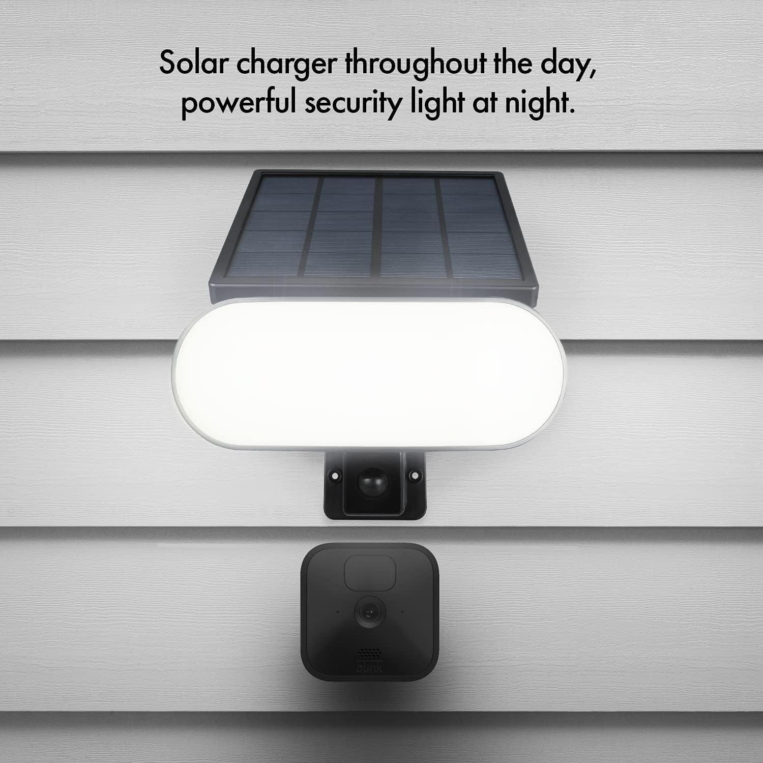 2-In-1 Solar Panel Charger & Security Light for Blink Outdoor & Blink XT2/XT (Camera Not Included)