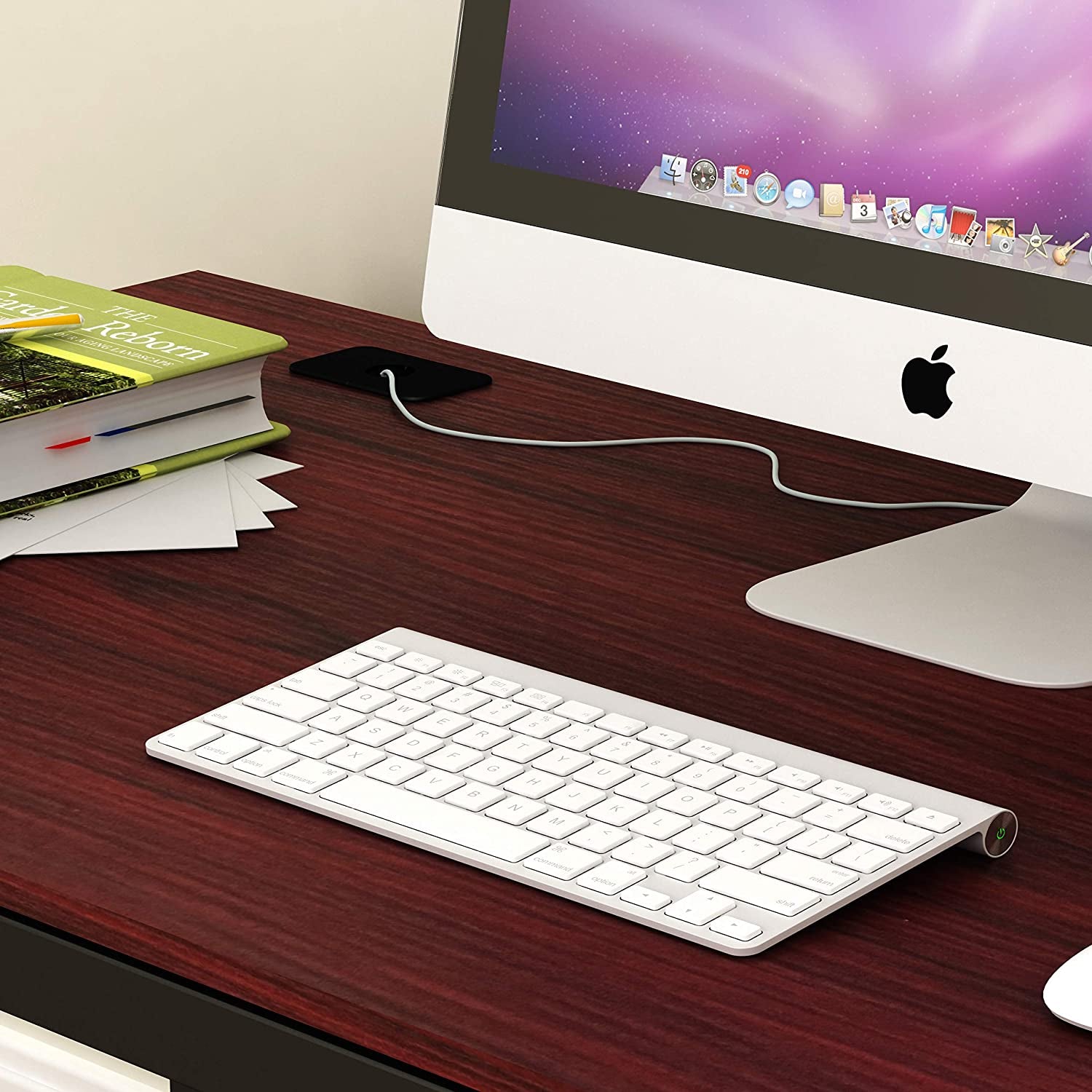55-Inch Commercial-Grade Office Computer Desk, Cherry